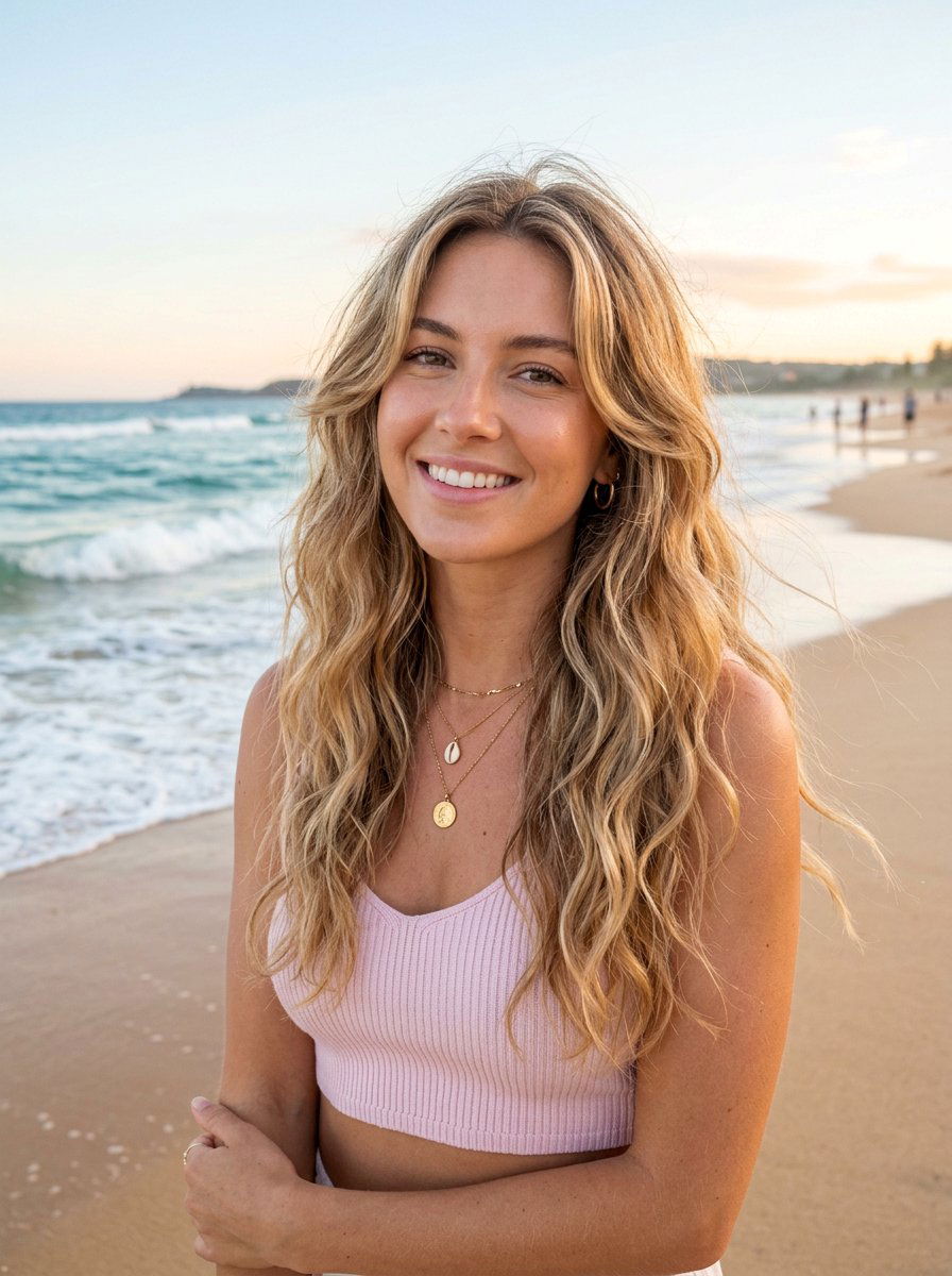Soft Beach Waves With Face Framing Layers - 20 soft beach wave haircut - 20 soft beach wave haircut