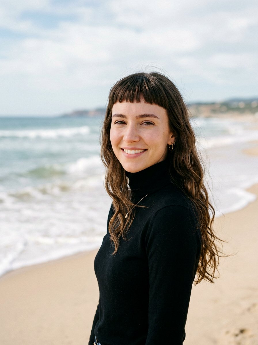 Soft Beach Waves With Micro Bangs - 20 soft beach wave haircut - 20 soft beach wave haircut