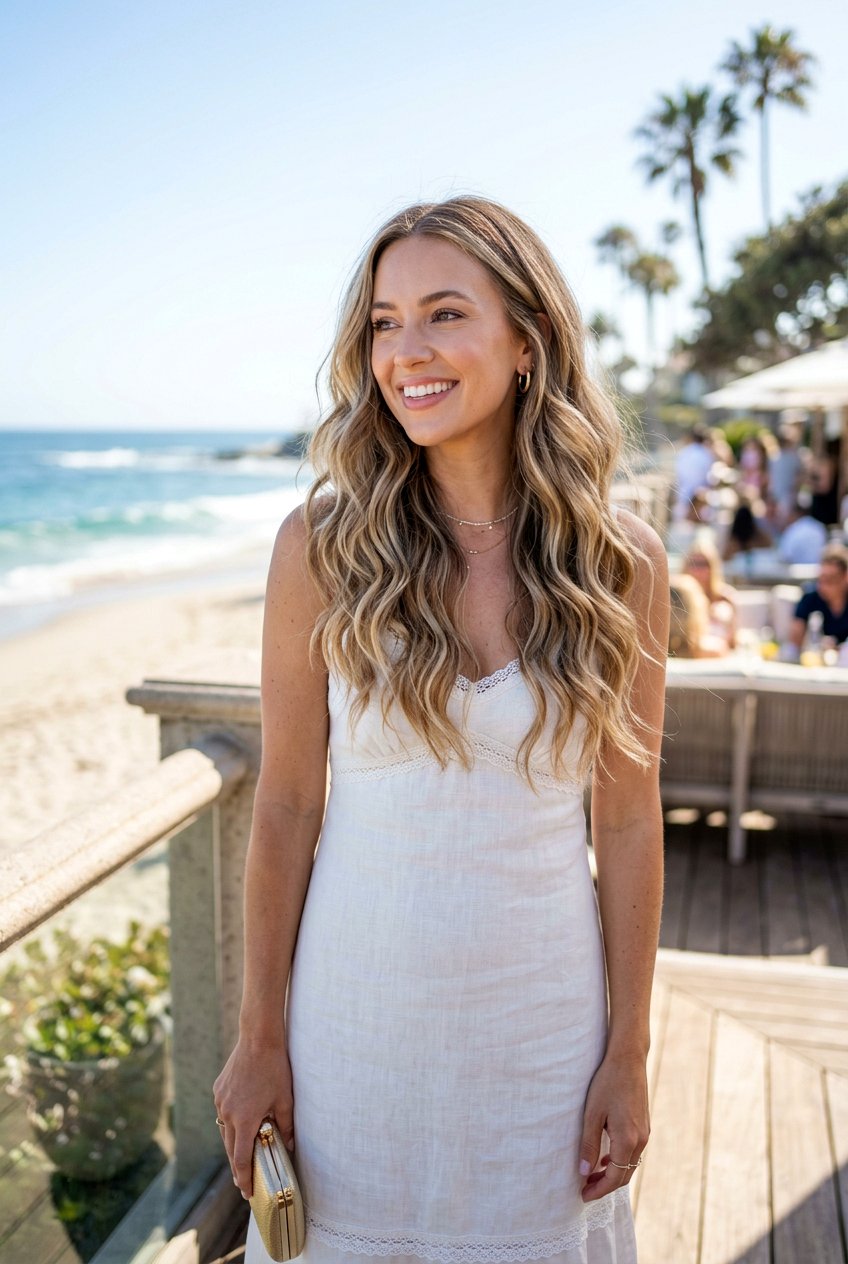 Soft Beachy Waves with Subtle Highlights - 20 pageant hairstyles - 20 pageant hairstyles