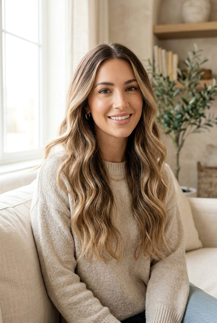 Soft Beige Brunette Balayage - 20 brunette hair with soft beige highlights - 20 brunette hair with soft beige highlights