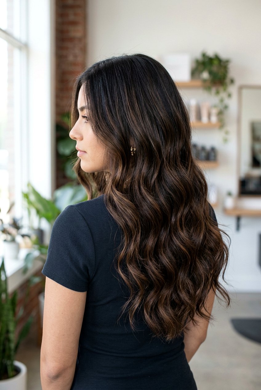 Soft Black Balayage - 20 soft black hair color - 20 soft black hair color