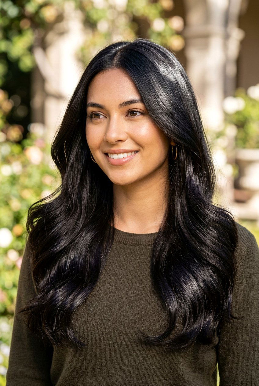 Soft Black Hair - 20 hair color ideas for brunettes