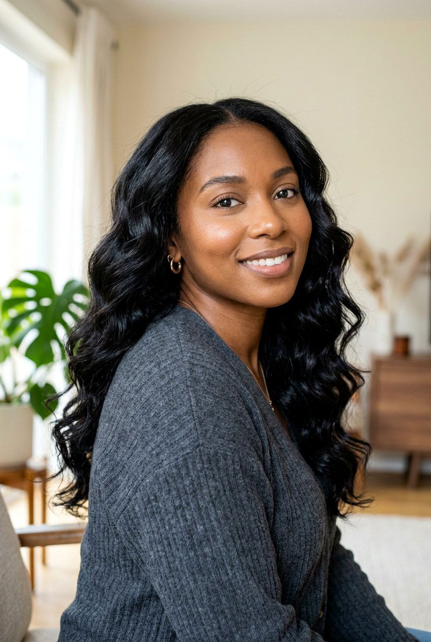 Soft Black Waves - 20 glossy black hair ideas - 20 glossy black hair ideas