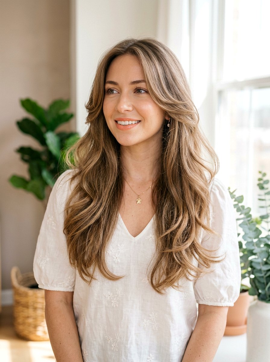 Soft Blended Long Layers Blowout - 20 glossy blowout layers for long hair - 20 glossy blowout layers for long hair