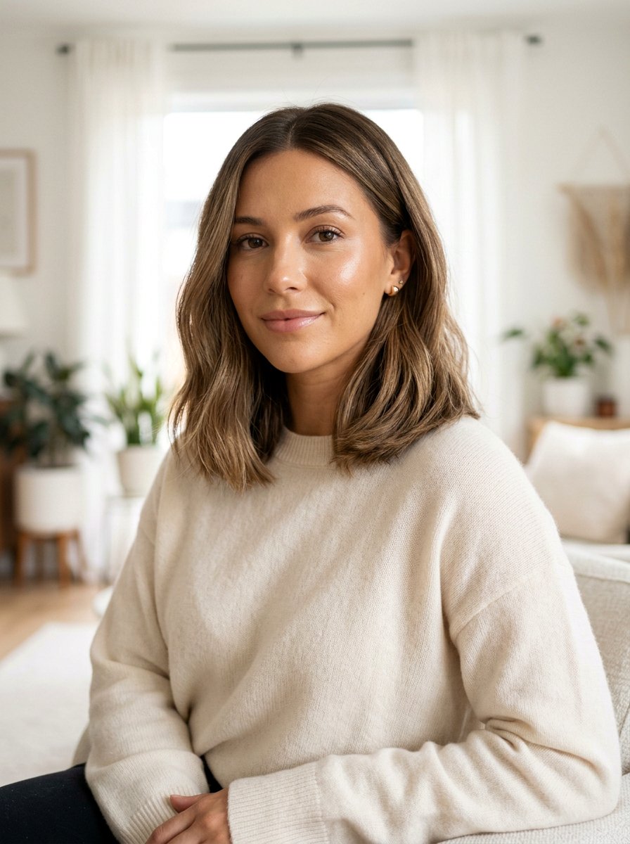 Soft Blunt Lob - 20 haircut to grow out bob evenly - 20 haircut to grow out bob evenly