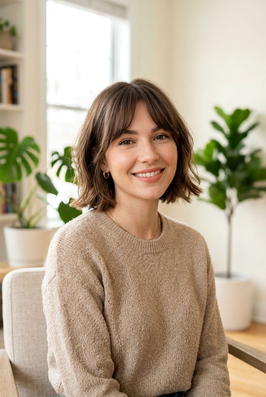 Soft Bob with Curtain Bangs - 20 sophisticated hairstyles for women - 20 sophisticated hairstyles for women