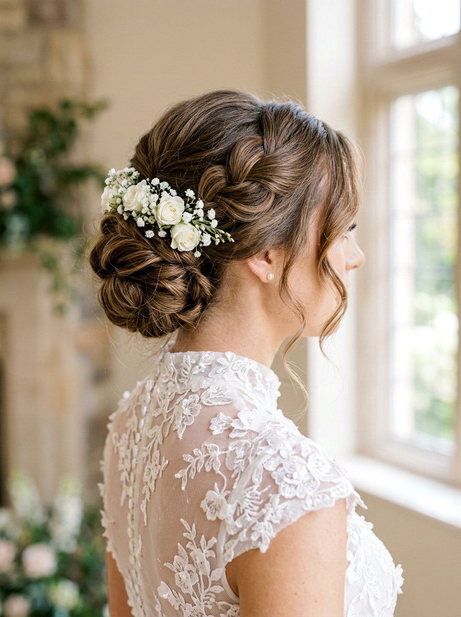 Soft Bridal Twisted Updo - 20 glamorous bridal hairstyle ideas - 20 glamorous bridal hairstyle ideas