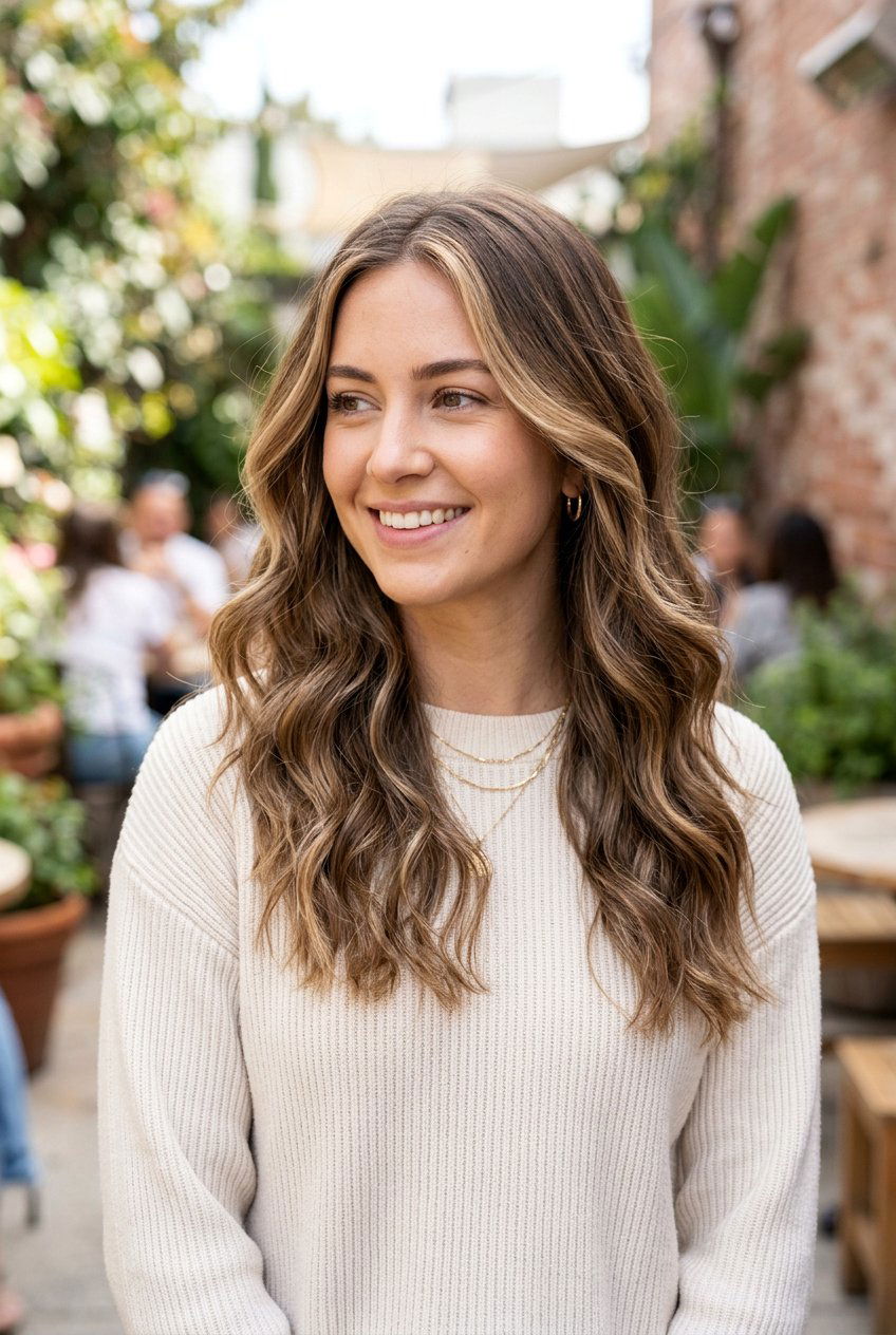 Soft Bronde Balayage with Face Framing Pieces - 20 brown hair with face framing highlights - 20 brown hair with face framing highlights