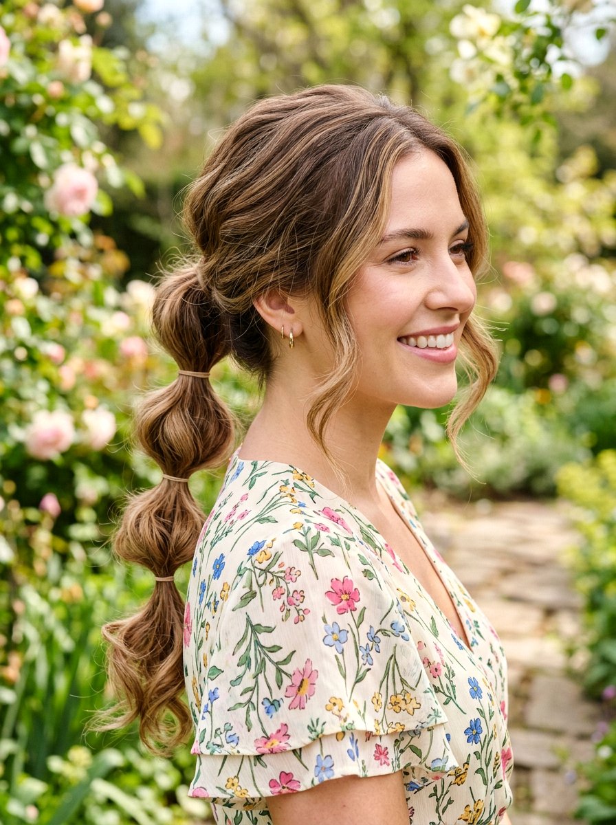 Soft Bubble Ponytail With Subtle Waves - 20 soft glam hairstyle with ponytail - 20 soft glam hairstyle with ponytail