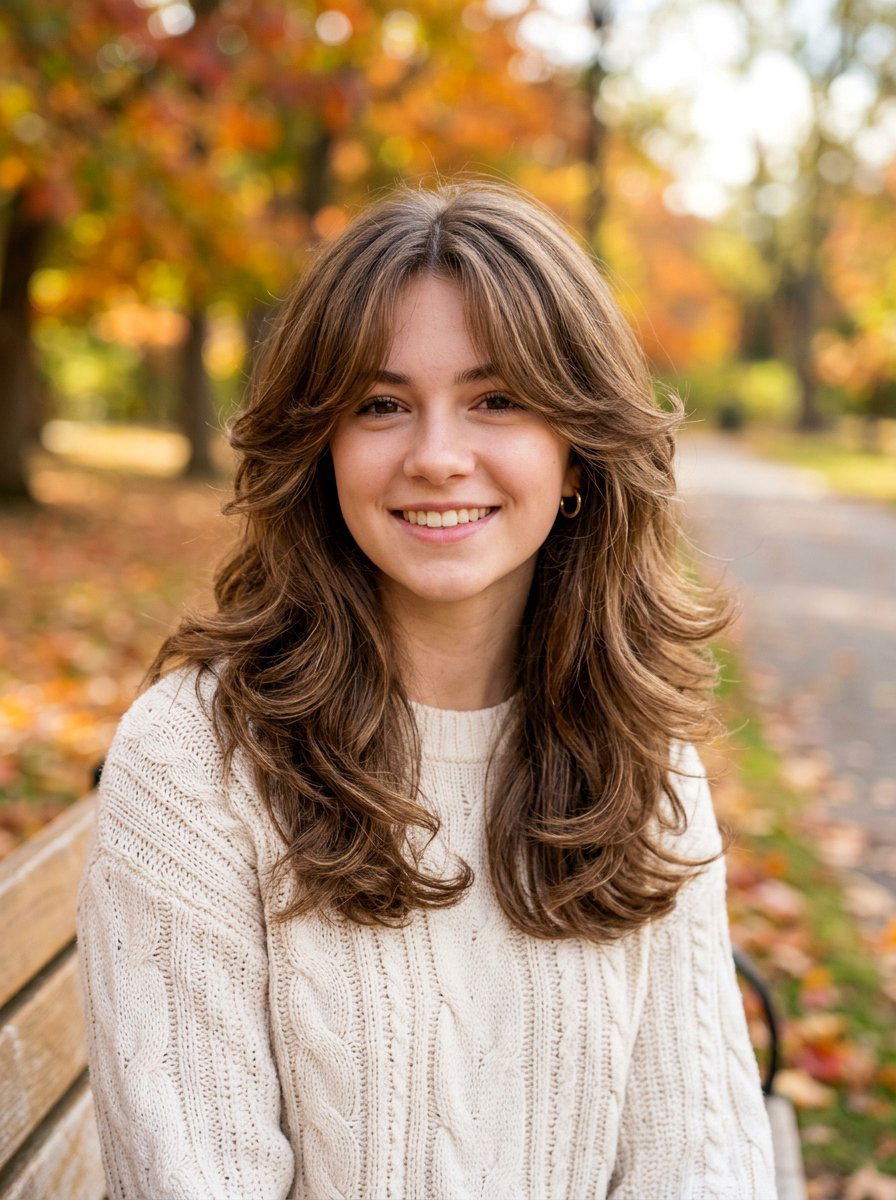 Soft Butterfly Haircut With Curtain Bangs - 20 teen girls soft butterfly haircut - 20 teen girls soft butterfly haircut