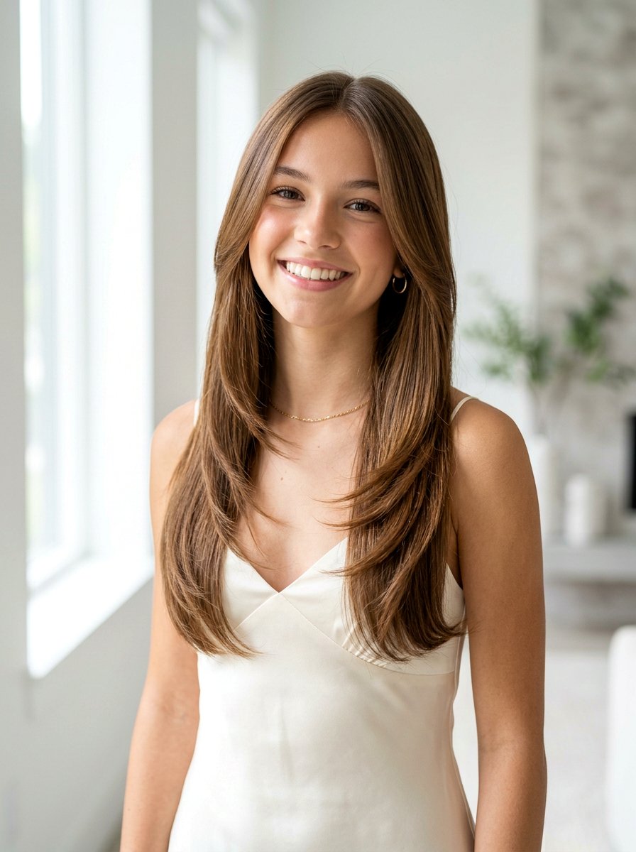 Soft Butterfly Haircut With Glass Hair Finish - 20 teen girls soft butterfly haircut - 20 teen girls soft butterfly haircut