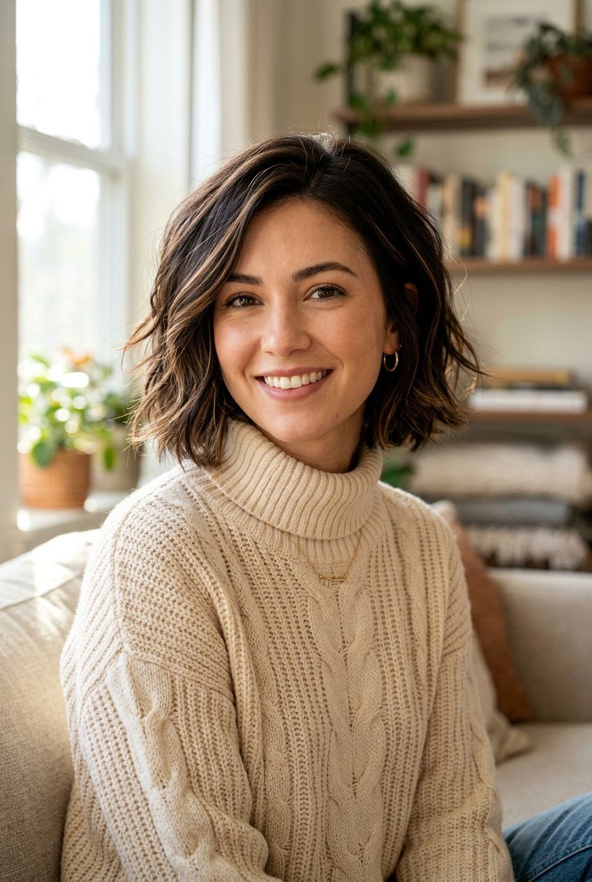 Soft Caramel Highlights Bob - 20 hair color ideas for short bob hair - 20 hair color ideas for short bob hair