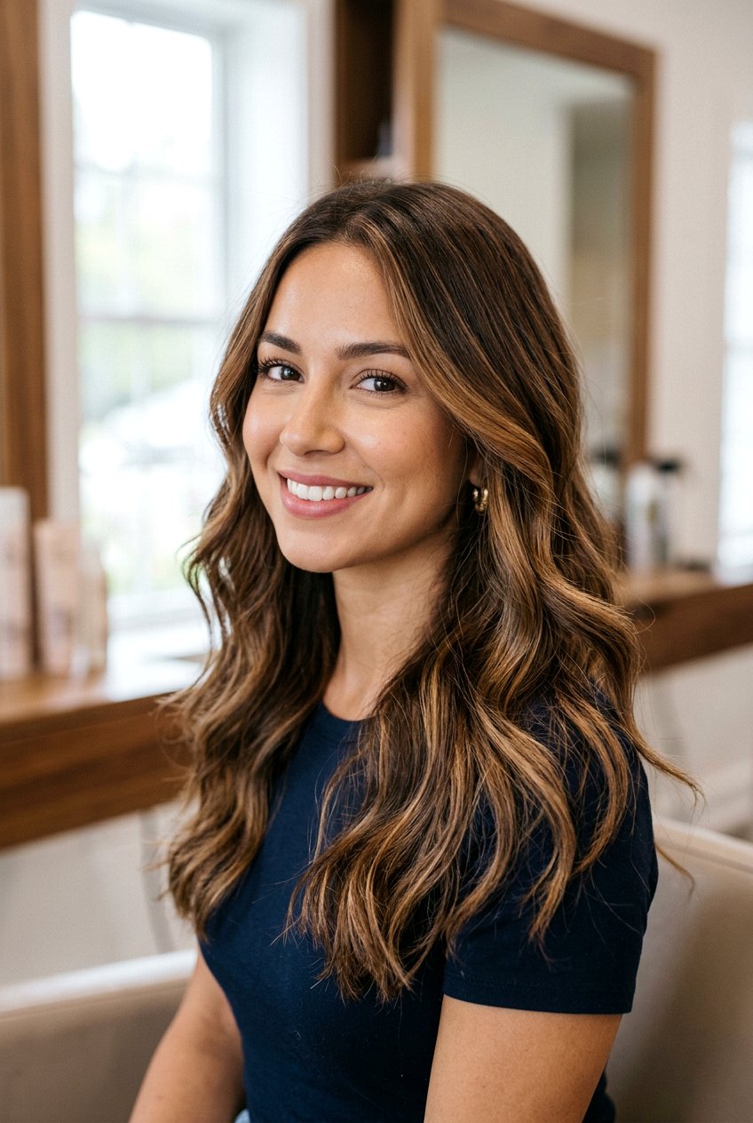 Soft Caramel Highlights For Brunettes - 20 caramel face framing highlights on brunette hair - 20 caramel face framing highlights on brunette hair