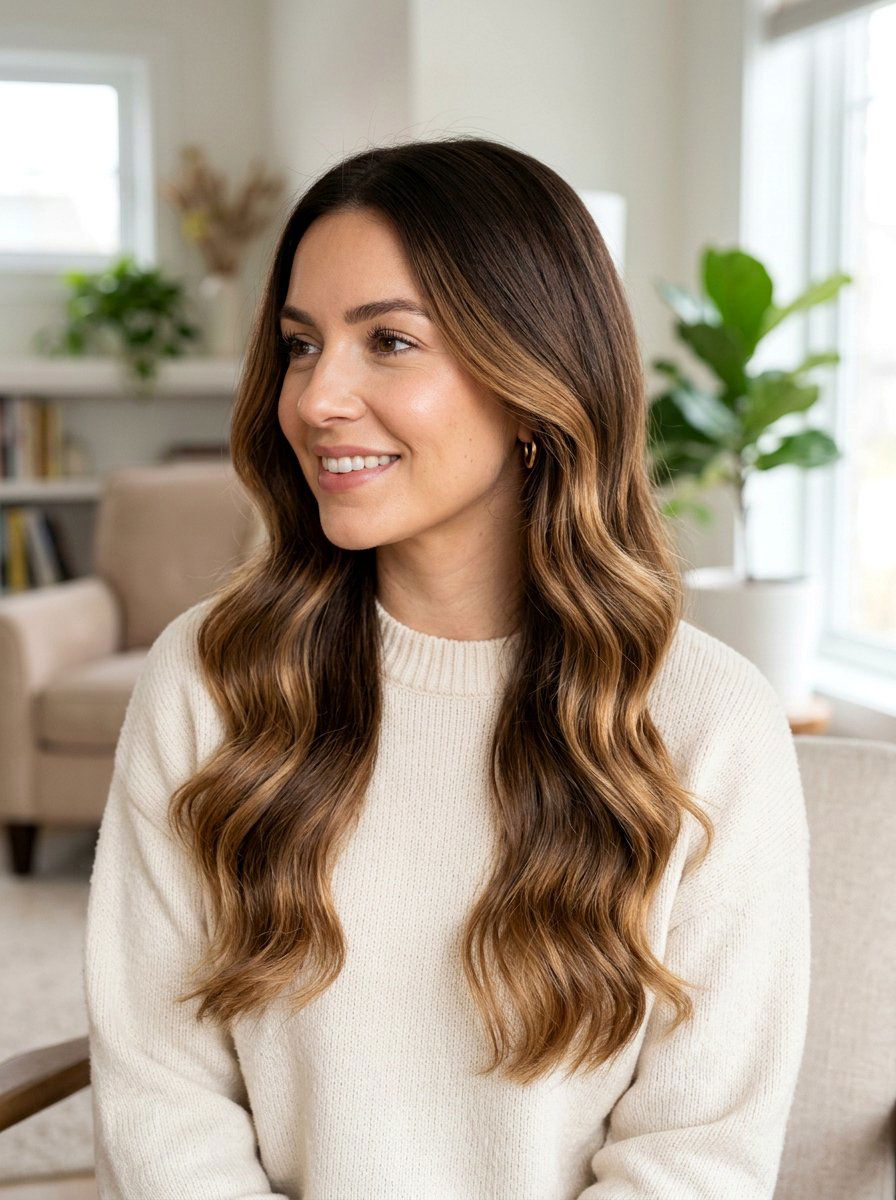 Soft Caramel Melt On Brunette Hair - 20 warm caramel balayage for brunettes - 20 warm caramel balayage for brunettes