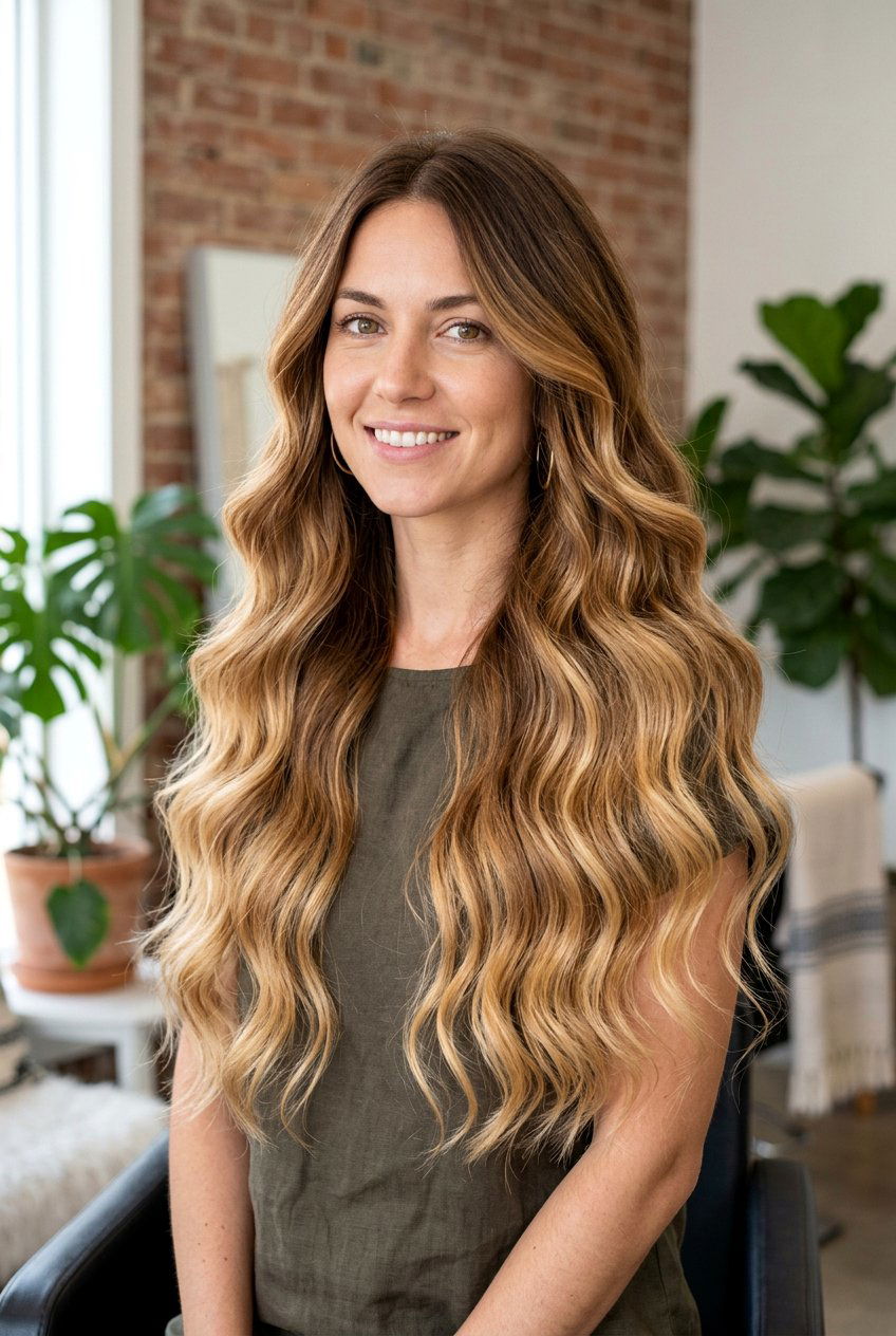 Soft Caramel Ombre For Long Wavy Hair - 20 caramel ombre hair - 20 caramel ombre hair