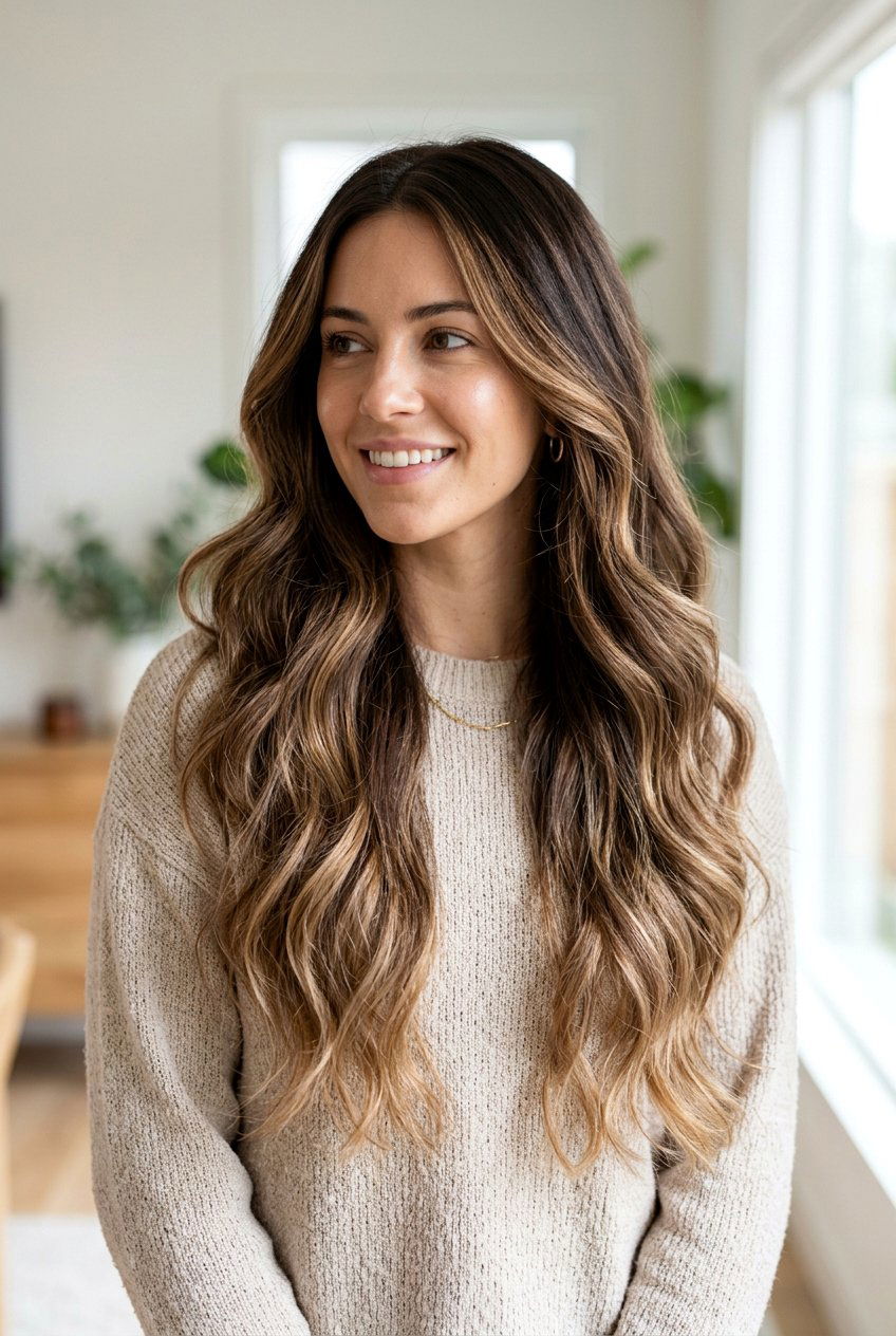 Soft Chocolate Brown Balayage Hair - 20 salon brunette refresh ideas - 20 salon brunette refresh ideas
