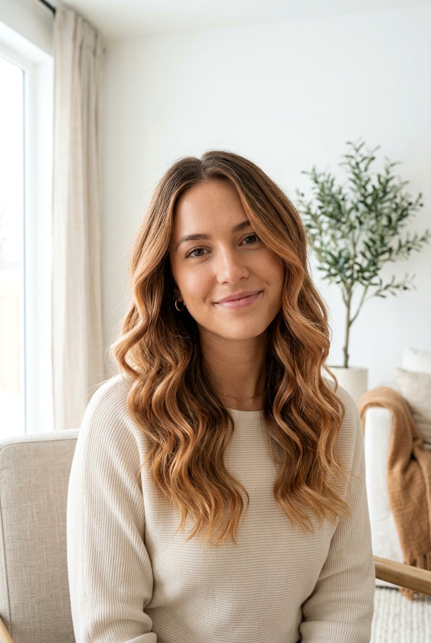 Soft Copper Balayage On Natural Dark Blonde Hair - 20 fall copper balayage - 20 fall copper balayage