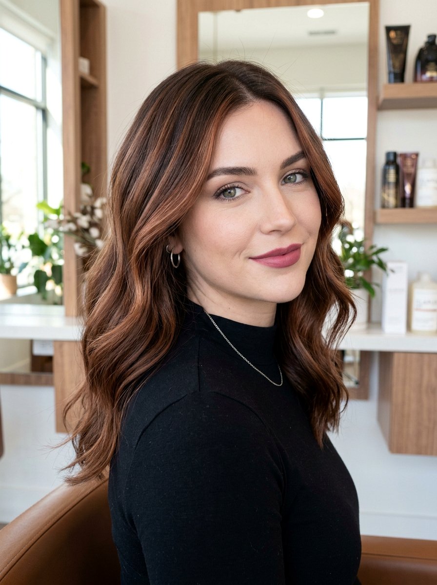 Soft Copper Brown Balayage For Cool Skin Tones - 20 soft copper brown balayage - 20 soft copper brown balayage