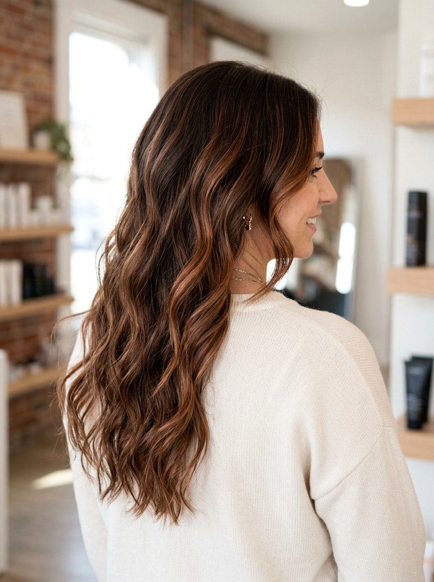 Soft Copper Brown Balayage For Thick Hair - 20 soft copper brown balayage - 20 soft copper brown balayage