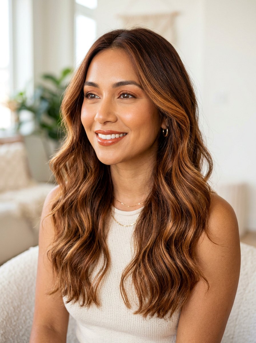 Soft Copper Brown Balayage For Warm Skin Tones - 20 soft copper brown balayage - 20 soft copper brown balayage