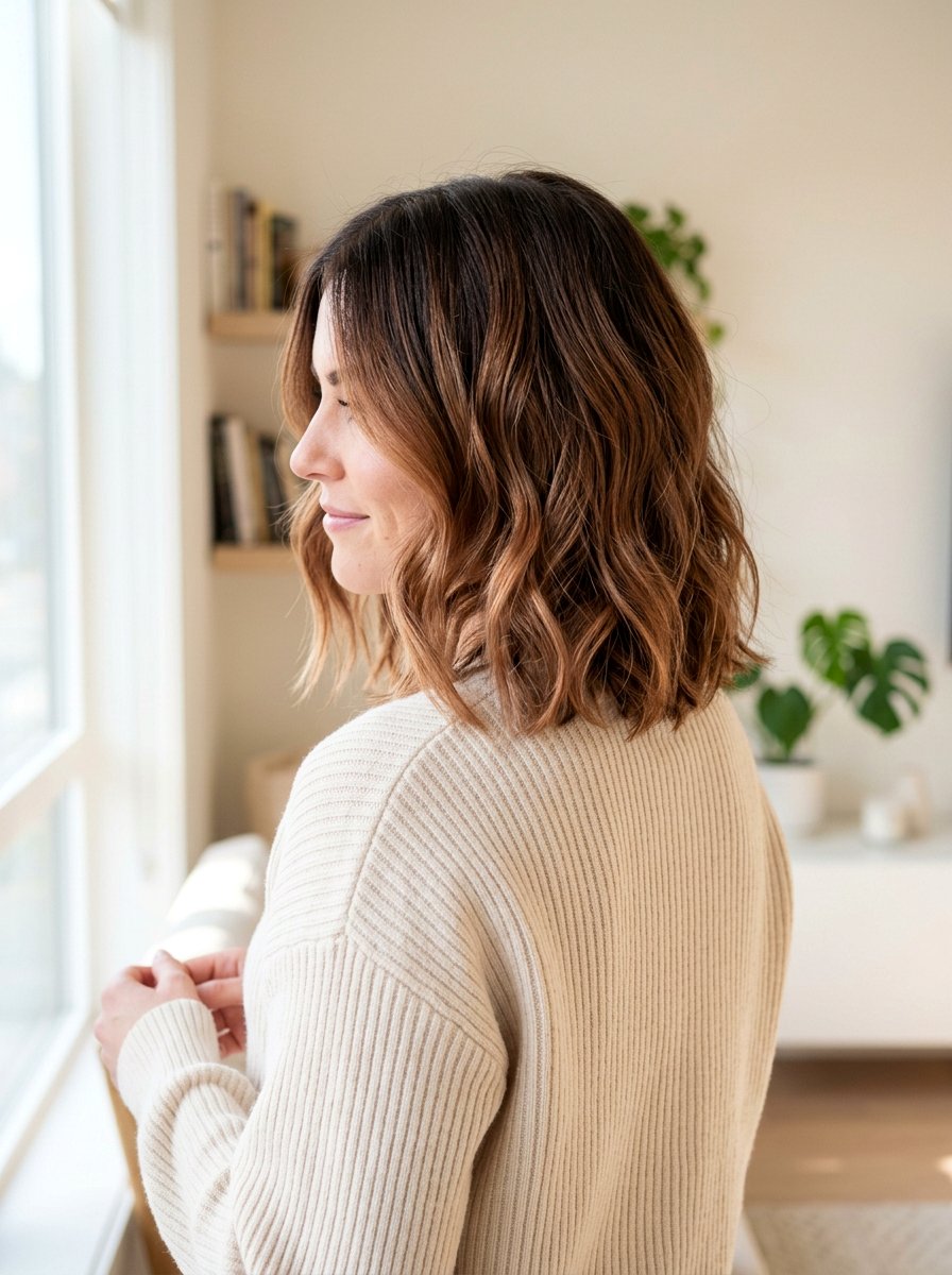 Soft Copper Brown Balayage With Shadow Root - 20 soft copper brown balayage - 20 soft copper brown balayage