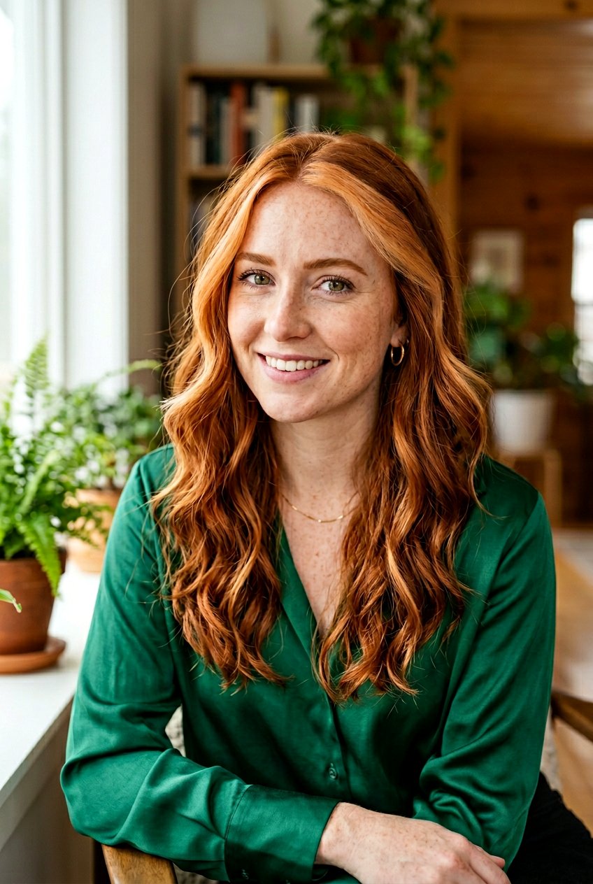 Soft Copper Money Piece On Red Hair - 20 copper red money piece hair - 20 copper red money piece hair