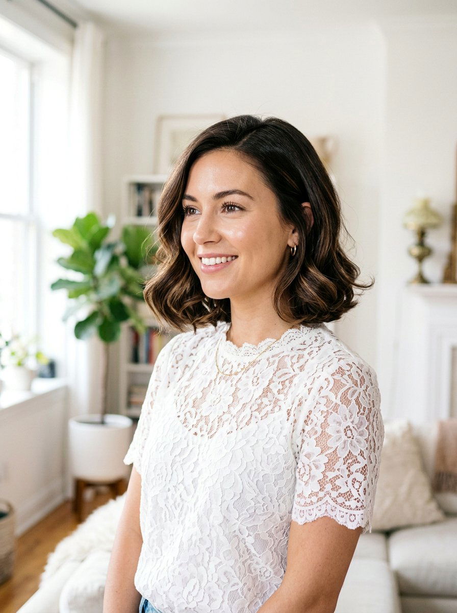 Soft Curled Glossy Blowout Bob - 20 glossy blowout bob for mature women - 20 glossy blowout bob for mature women