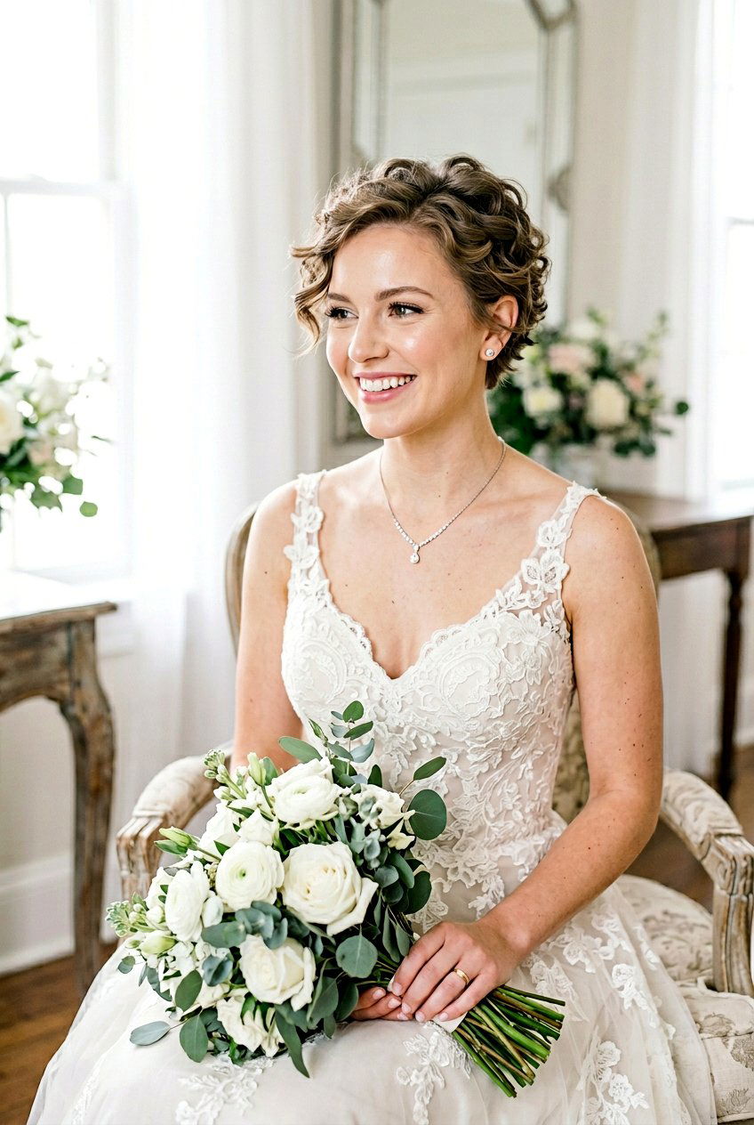 Soft Curls Bridal Pixie - 20 bridal hairstyle for short pixie hair - 20 bridal hairstyle for short pixie hair