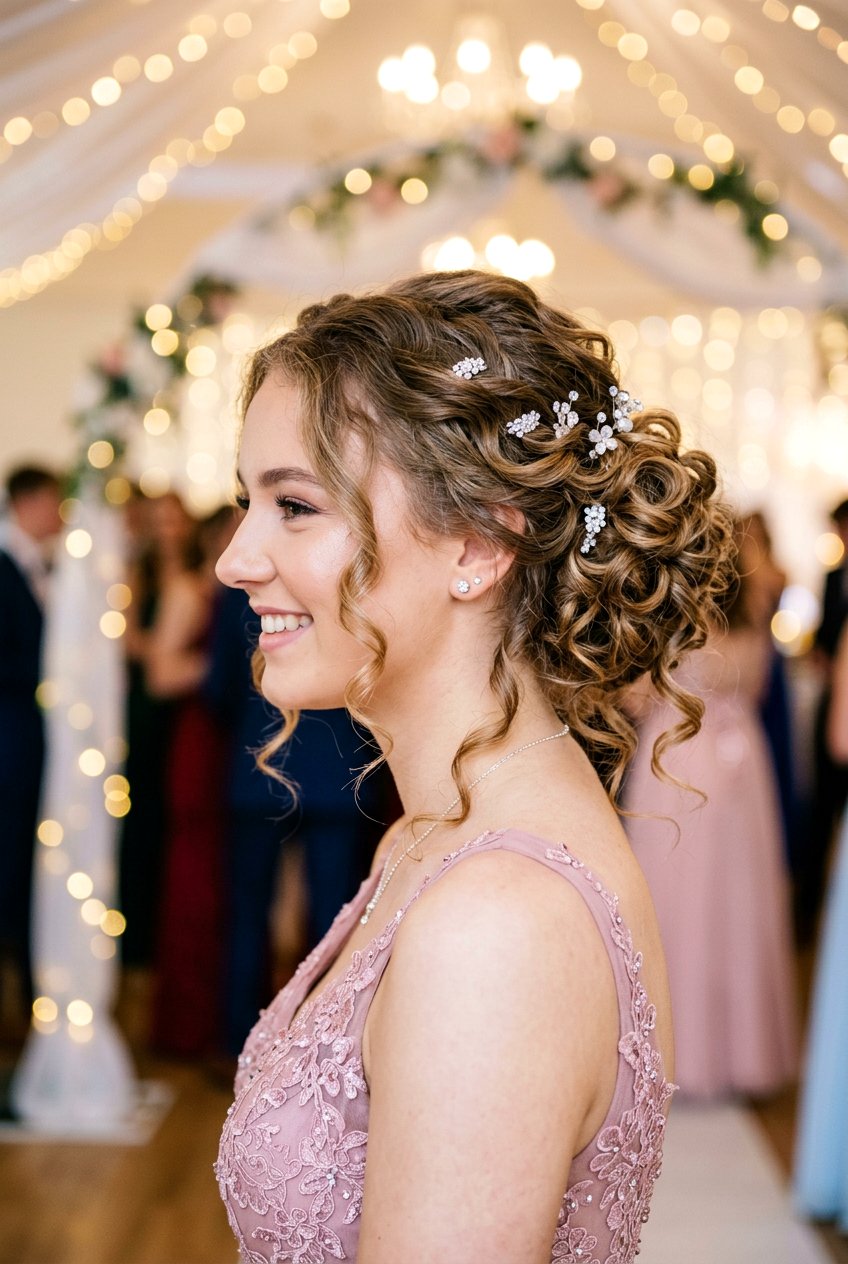 Soft Curls Prom Updo - 20 soft curls updo hairstyle - 20 soft curls updo hairstyle