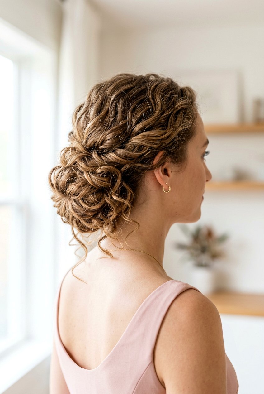 Soft Curls Updo For Medium Hair - 20 soft curls updo hairstyle - 20 soft curls updo hairstyle
