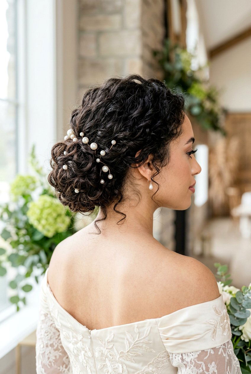 Soft Curls Updo With Hair Accessories - 20 soft curls updo hairstyle - 20 soft curls updo hairstyle