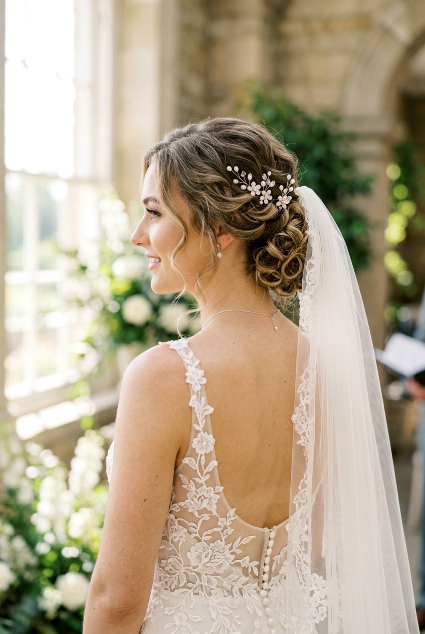 Soft Curls Wedding Updo - 20 soft curls updo hairstyle - 20 soft curls updo hairstyle