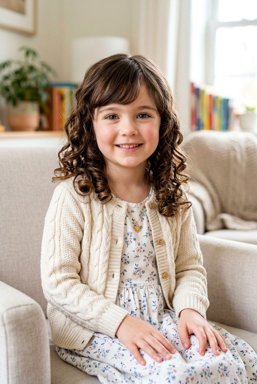 Soft Curls With Bangs - 20 little girls soft curls hairstyle - 20 little girls soft curls hairstyle