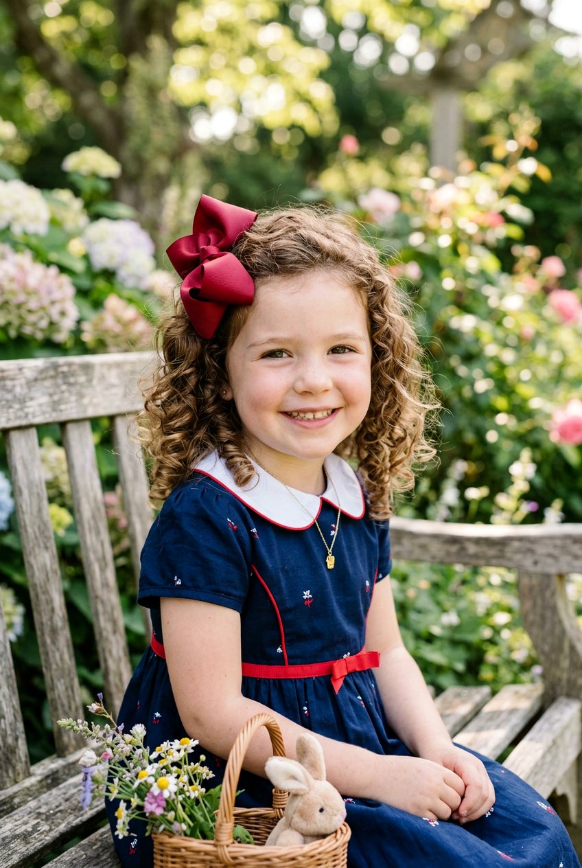 Soft Curls With Hair Bows - 20 little girls soft curls hairstyle - 20 little girls soft curls hairstyle