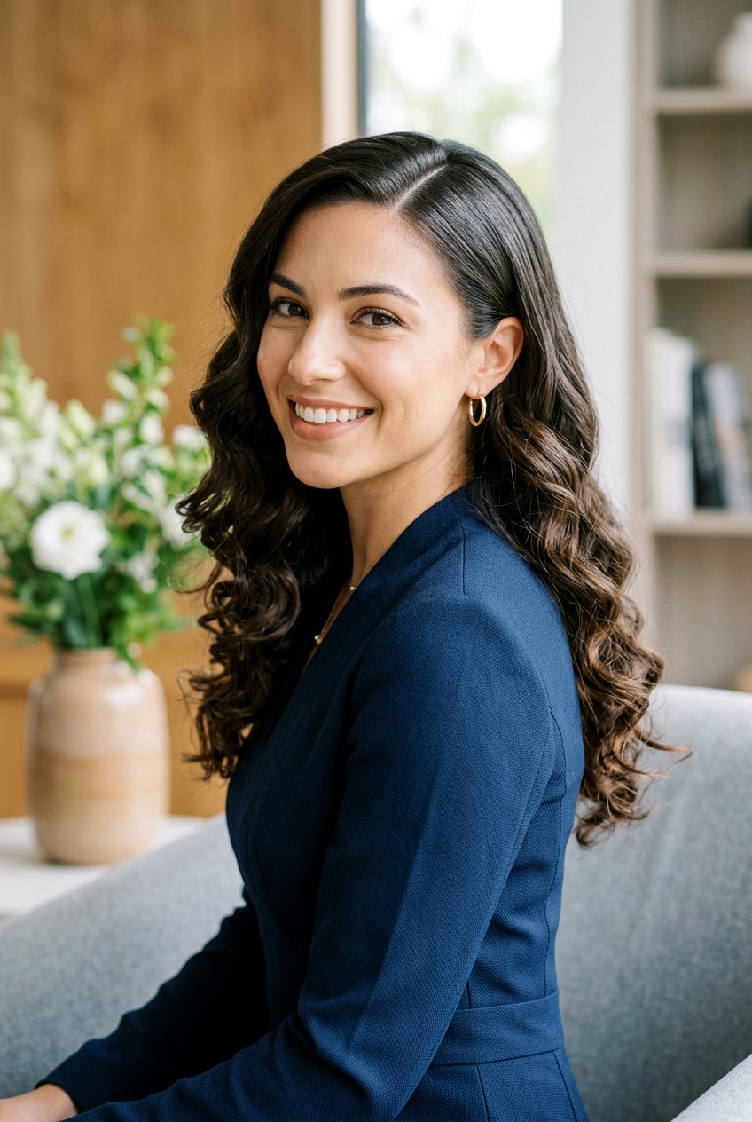 Soft Curls With Sleek Top - 20 soft curls for wedding guest hair - 20 soft curls for wedding guest hair