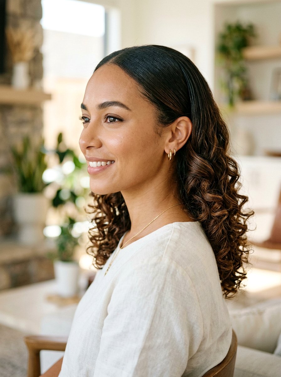 Soft Curls With Tucked Behind Ears - 20 soft glam hairstyle for shoulder length hair - 20 soft glam hairstyle for shoulder length hair