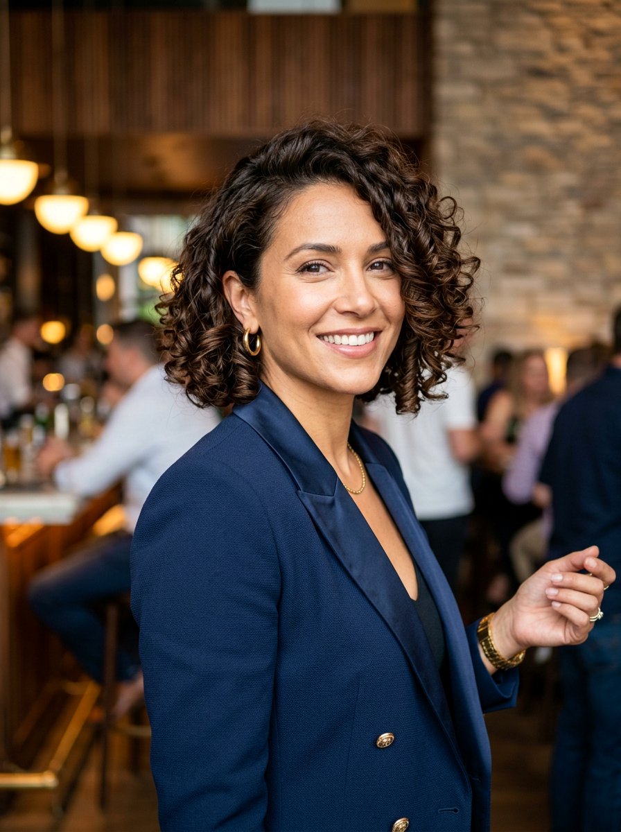 Soft Curly Bob - 20 date night hairstyle for mature women - 20 date night hairstyle for mature women