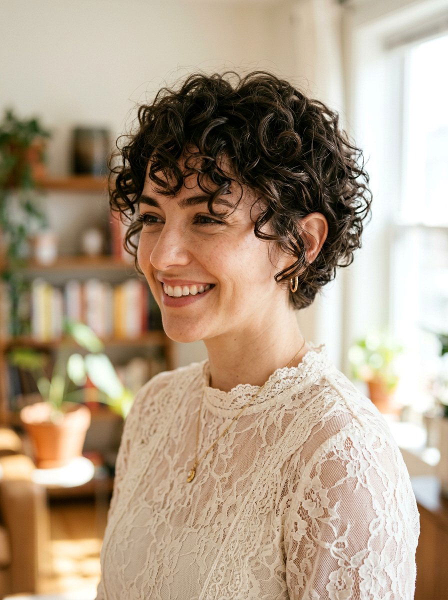 Soft Curly Pixie Cut - 20 polished pixie for fine hair women - 20 polished pixie for fine hair women