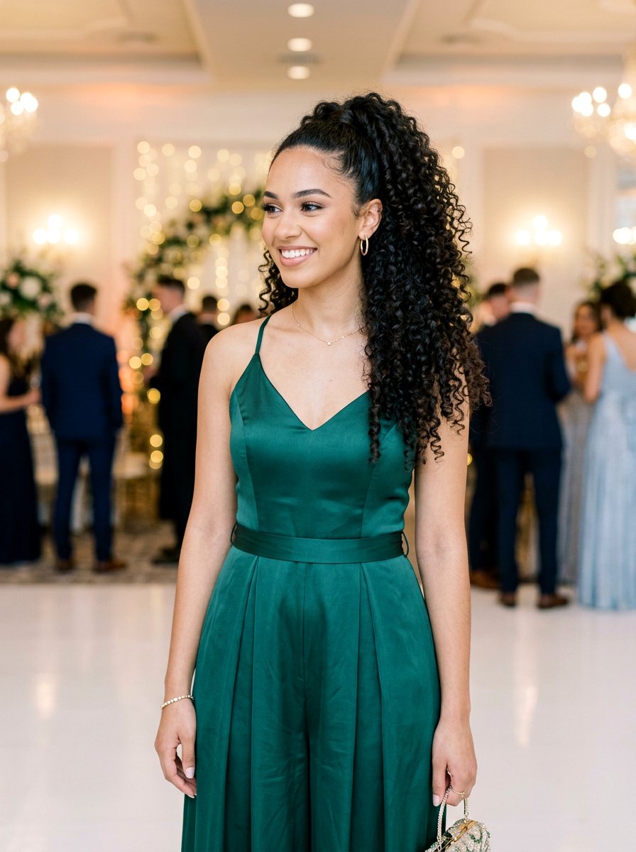 Soft Curly Ponytail For Prom - 20 soft glam hairstyle for prom - 20 soft glam hairstyle for prom