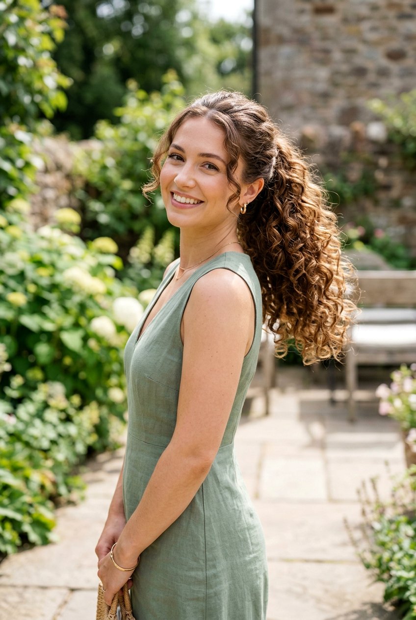 Soft Curly Ponytail - 20 soft curls for wedding guest hair - 20 soft curls for wedding guest hair