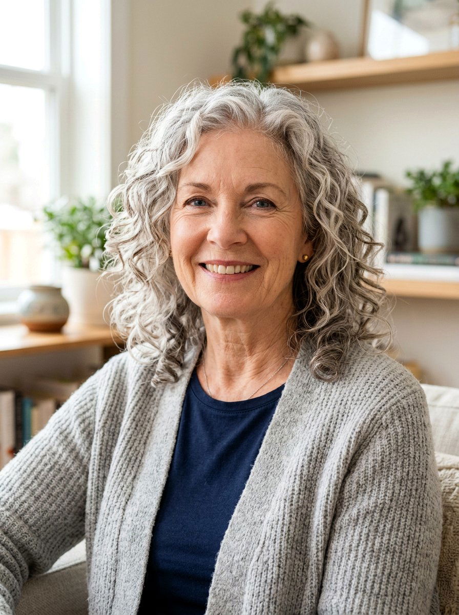 Soft Curly Shoulder Length Hair For Older Women - 20 polished office hairstyle for older women - 20 polished office hairstyle for older women