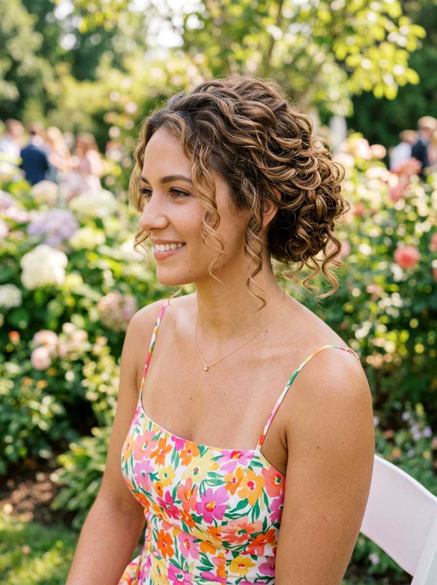 Soft Curly Updo - 20 soft glam hairstyle for moms - 20 soft glam hairstyle for moms