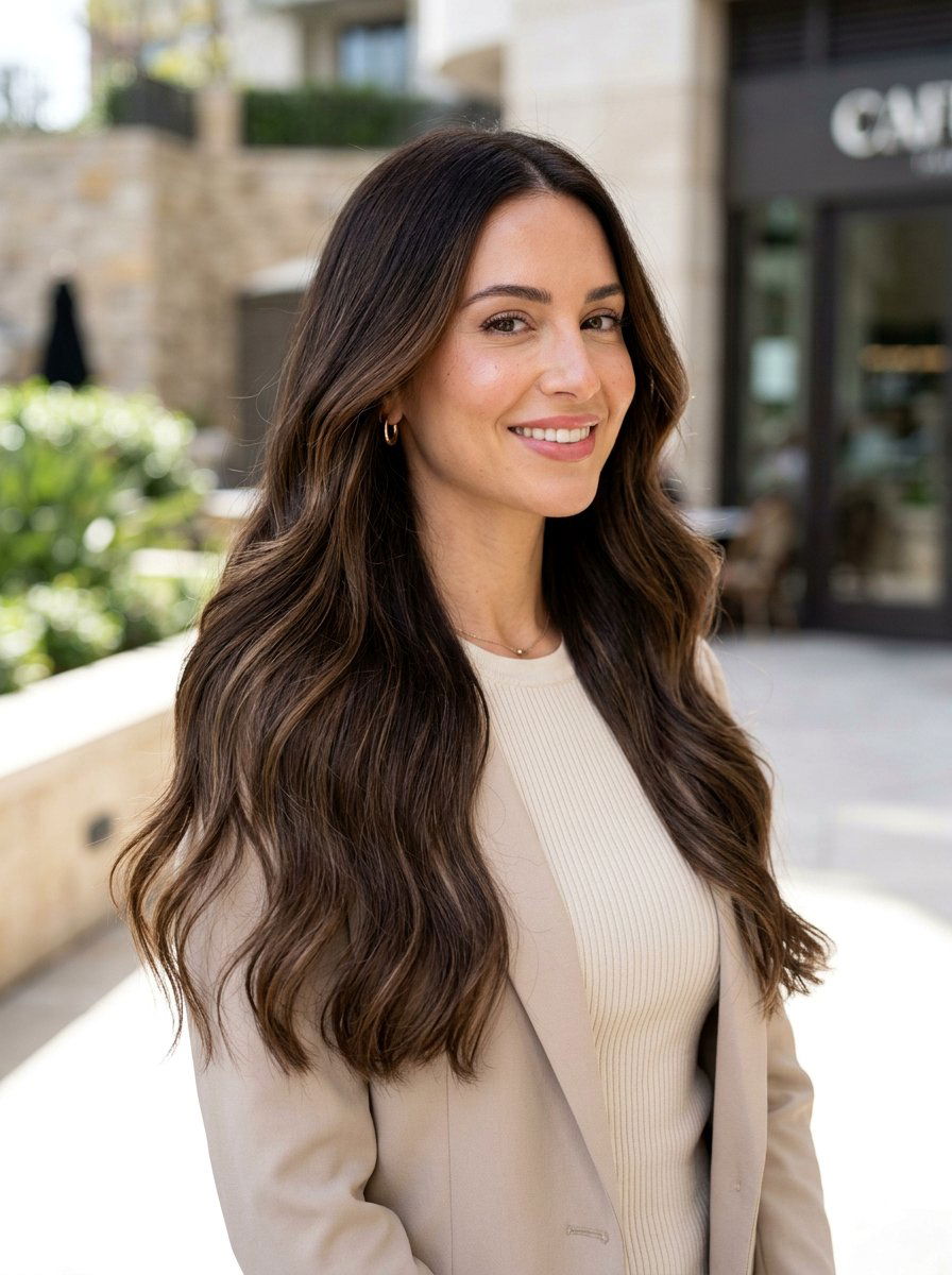Soft Espresso Balayage On Long Brunette Hair - 20 soft espresso balayage for brunettes - 20 soft espresso balayage for brunettes