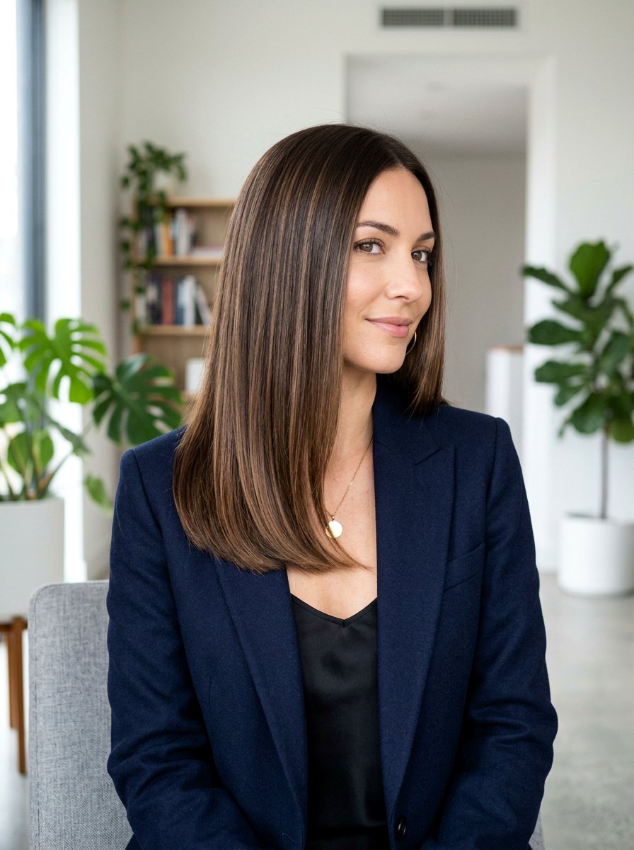 Soft Espresso Balayage On Straight Sleek Brunette Hair - 20 soft espresso balayage for brunettes - 20 soft espresso balayage for brunettes