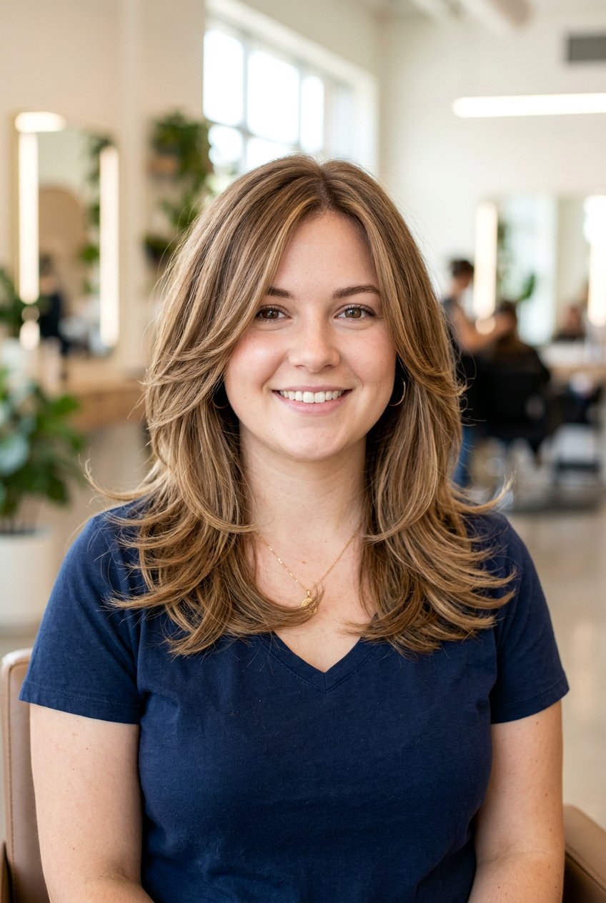 Soft Feather Layers Haircut For Round Face - 20 soft feather layers haircut - 20 soft feather layers haircut