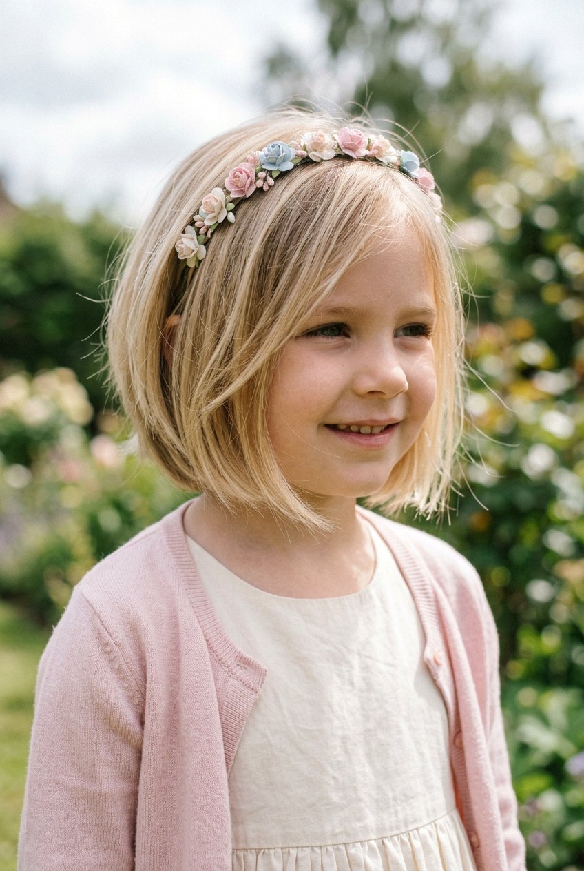 Soft Feathered Bob - 20 school bob for little girls - 20 school bob for little girls