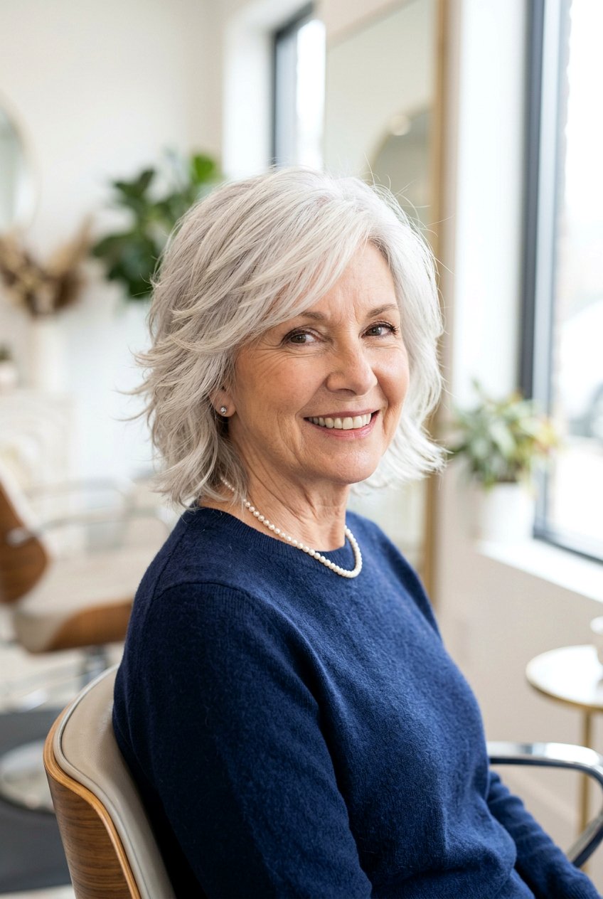 Soft Feathered Haircut - 20 no fuss haircuts for older women - 20 no fuss haircuts for older women