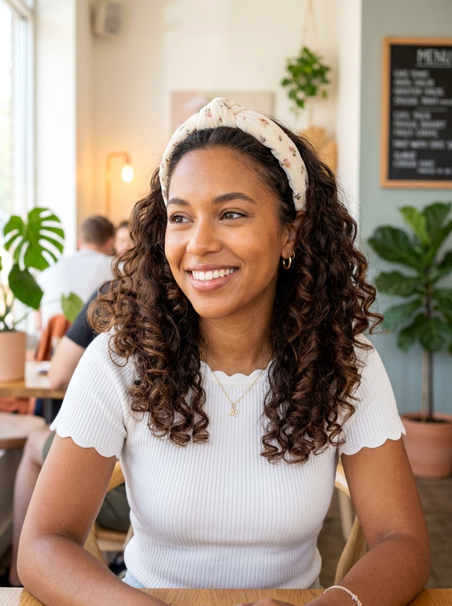 Soft Girl Curls With Headband - 20 soft girl curls hairstyle - 20 soft girl curls hairstyle