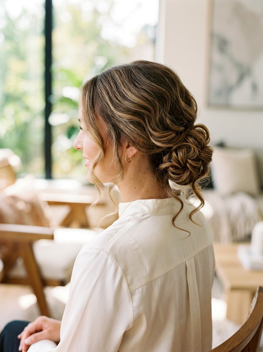 Soft Girl Curls With Low Bun - 20 soft girl curls hairstyle - 20 soft girl curls hairstyle