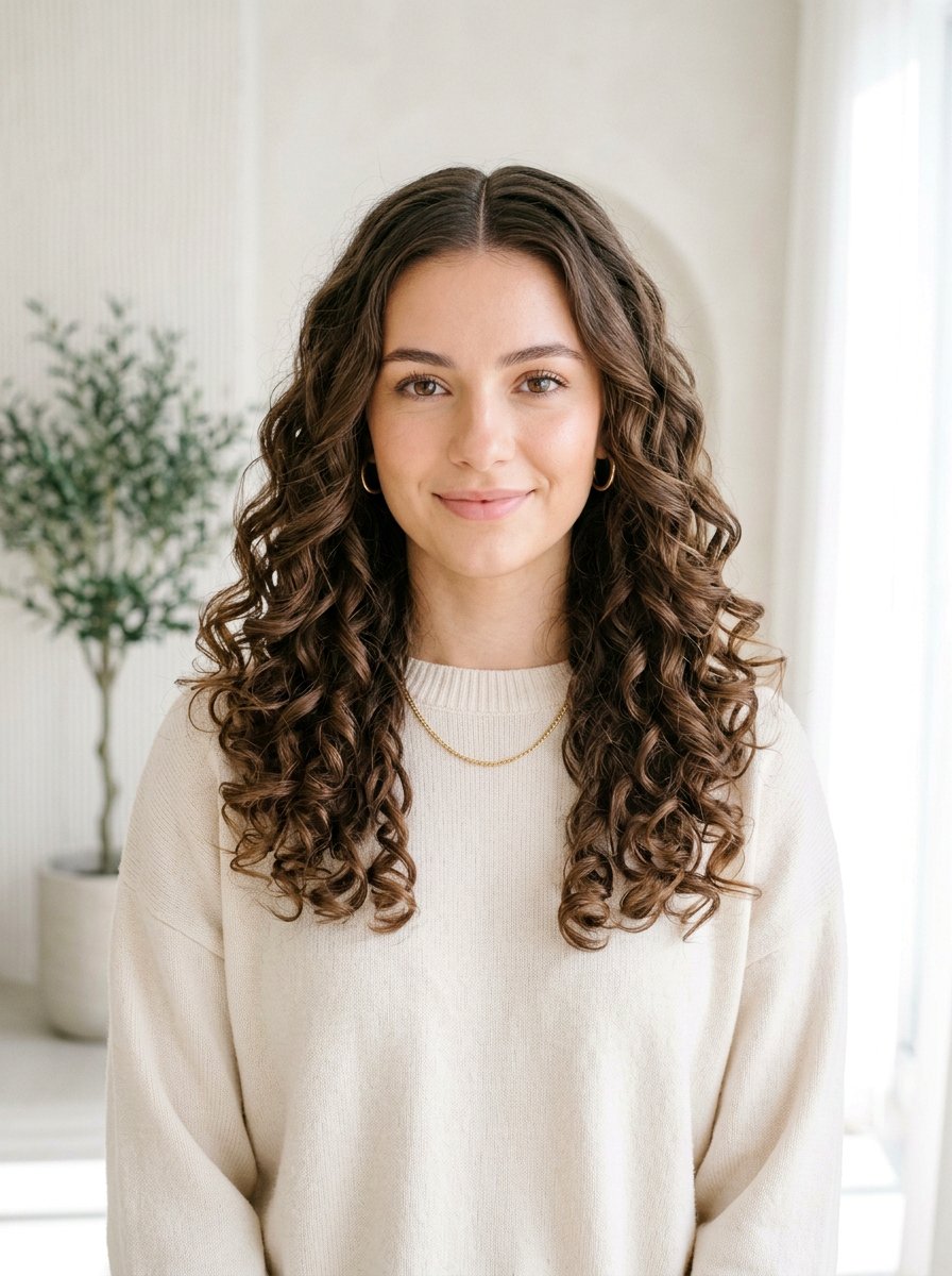 Soft Girl Curls With Middle Part - 20 soft girl curls hairstyle - 20 soft girl curls hairstyle